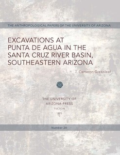 Cover of Excavations at Punta de Agua in the Santa Cruz River Basin, Southeastern Arizona